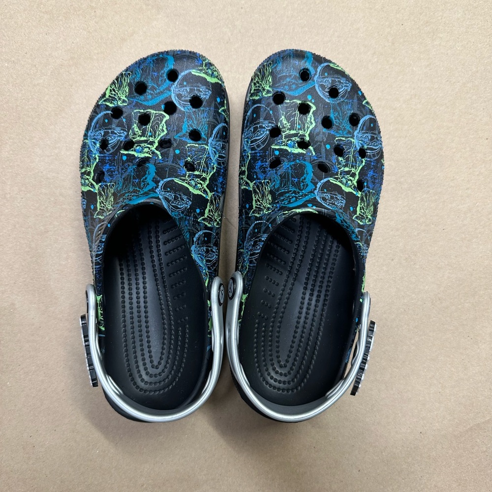 CROCS Blue and Green Loafers